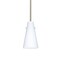 Besa Lighting Cierro Stem Pendant, Opal Matte, Satin Nickel Finish, 1x100W Incandescent 1TT-412407-SN - alternate 1